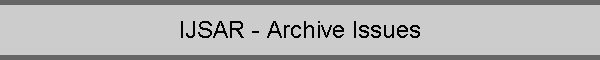 IJSAR - Archive Issues